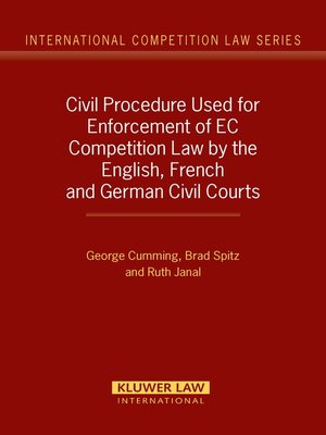 cover image of Civil Procedure Used for Enforcement of EC Competition Law by the English, French and German Civil Courts